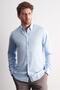 Blue Button Collar Knitted Long Sleeve Product Slim Fit Stretchy Shirt 1004255270 - 3