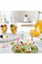8-Piece Cocktail and Cake Decoration Set with Ballerina Figures – Colorful Plastic Ornament Set - 3