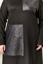 Women's Plus Size Leather Detailed Crystal Combed Cotton Dress - 4