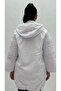 Plus Size Hooded Lace Detailed Women's Thin Raincoat Windbreaker Coat - 4
