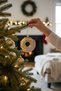 Christmas Pine Tree Ornament Gold Donut Christmas Ornament Luxury 8 cm 3 Pieces Glitter Ornament Happy2025121 - 5