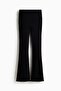 Flared rib-knit trousers - 5