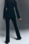 Flared rib-knit trousers - 4