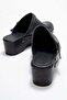 Beloni women's genuine leather clog slippers - black - 6