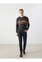 LCWAIKIKI Classic Crew Neck Long Sleeve Striped Men's Knitwear Sweater - 4