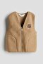 Appliquéd pile gilet