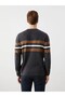 LCWAIKIKI Classic Crew Neck Long Sleeve Striped Men's Knitwear Sweater - 8