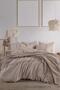Grace 7 Piece 100% Cotton Double Pique Duvet Cover Set Cappucino