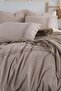 Grace 7 Piece 100% Cotton Double Pique Duvet Cover Set Cappucino - 2