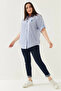 Plus Size Women's Striped Shirt – Relaxed Fit, Stylish Design - 3