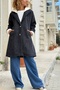Black Hooded Button Pocketed Cashmere Woven Coat 99 55 - 6