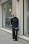 Women's Shirt Detail Two-Piece Set Black - 3