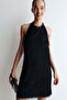 Fringed halterneck dress