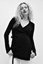 MAMA Ribbed wrap top - 2