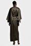 Satin cape dress - 5