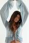 Frill-trimmed mesh blouse - 3