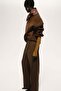High-waisted tailored trousers