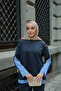 Women's Shirt Detail Two-Piece Set Navy Blue - 6