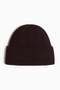 Rib-knit wool-blend hat