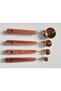Gold Measuring Spoon Set of 4 Wooden Handle Measuring Spoons Small Quantity Measuring Spoons - 3