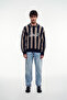 Striped Polo Neck Sweater - 4