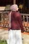 Ruffle Detailed Cardigan Burgundy - 4