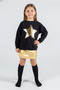 Girl's Gold Star Anthracite Sweat & Skirt Set - 4