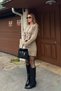 Mink Waist-Length Cardigan and Skirt Set -0611 - 3