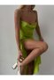Verdant Satin Slip Dress - 8
