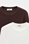 Women's Crew Neck Finger Hole Long Sleeve Bodysuit/Blouse - Pack of 2 - 2