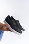 Slw165 Elite Lace-Up Skin Men's Casual Sneaker Shoes Cbt - Black - 4