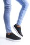 Slw165 Elite Lace-Up Skin Men's Casual Sneaker Shoes Cbt - Black - 2
