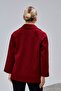 Claret Red Oversized Zippered Cashmere Jacket - 8