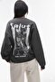Unisex Oversize Sweatshirt Salut Arka Printed Smoked Melange – Crew Neck, 3 Thread Ribs