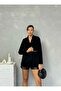 Lined Short Cashmere Leya Jacket with Side Belt Detail - 6