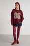 Women's Burgundy Suzene Embroidered Fleece-Lined Sweatshirts 30065 - 7