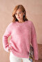 Women's Crew Neck Bürümcük Soft-Textured Oversized Knitwear Sweater - 6
