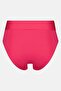 Women High Leg Brand Logo Bikini Bottom, Pink - 3
