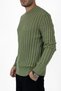 Oversized Striped Patterned Crew Neck Sweater - 3