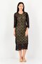 Women Lace Midi Dress, Black