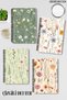 Wild Flowers Design Wire Spiral A5 Lined 4-Piece Souvenir, Memory, School Notebook Set