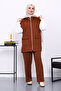 Brown Zippered Vest and Pants Scuba Suit