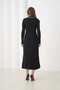 Women's Polo Collar Button Detail Ribbed Knit Long Knit Dress - 8