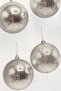 Christmas Pine Tree Ornament Silver 8 cm Figured Shiny 6-Piece Cici Ball - 4
