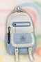 Korean Model Blue 5-Compartment Water-Repellent Water-Resistant Sport Travel Middle School High School Daily School Backpack 704