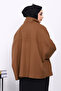 Brown Pocketed Oversized Cashmere Coat - 4