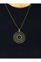 Natural Stone Onyx Natural Stone Round Model Ancient Women's Necklace Euk46O - 3