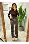 High Waist Leopard Print Straight Jeans - 2