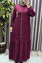 Women's Clothing Plus Size Crystal Button Dress - 8