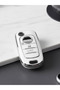 Fiat Egea Sustalı 3 Button Nano Key Case White-Silver
